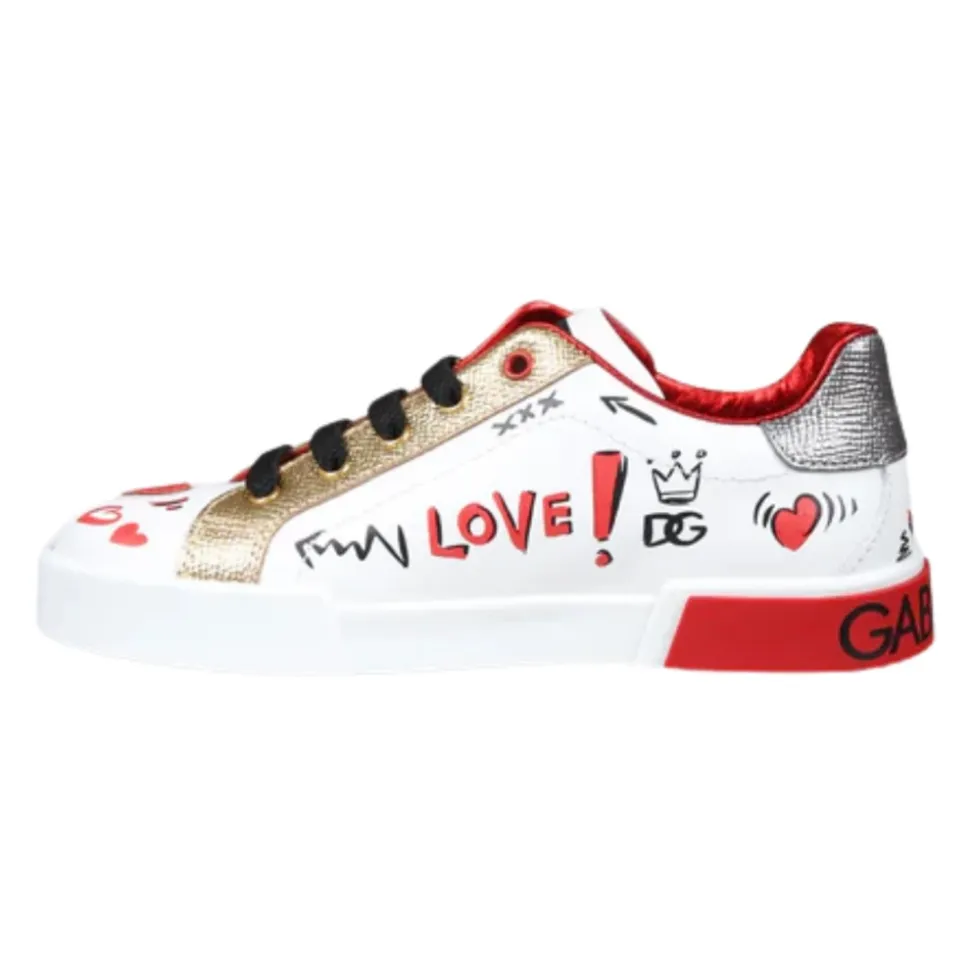 Sneakers con Estampado Graffiti y Gemas