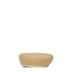Sombrero Beige con Dobladillo Asimétrico
