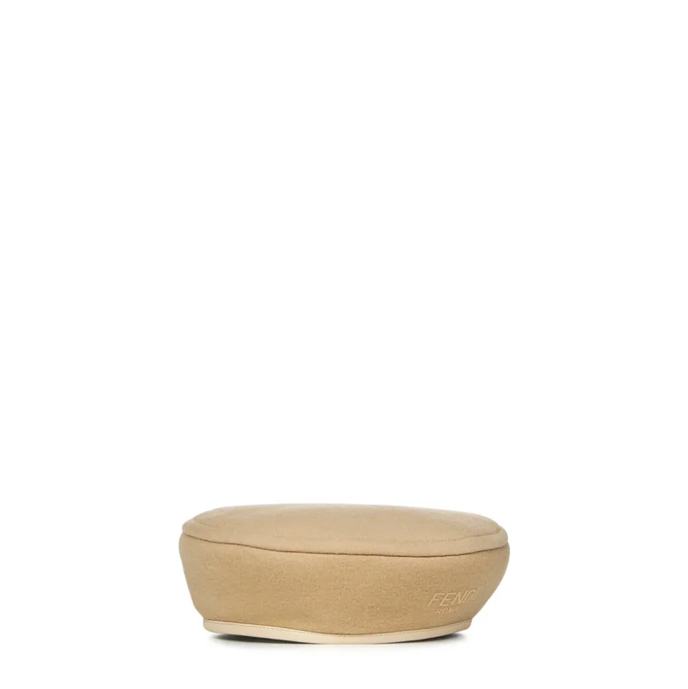 Sombrero Beige con Dobladillo Asimétrico