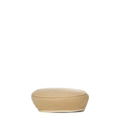 Sombrero Beige con Dobladillo Asimétrico