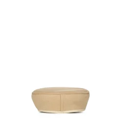 Sombrero Beige con Dobladillo Asimétrico