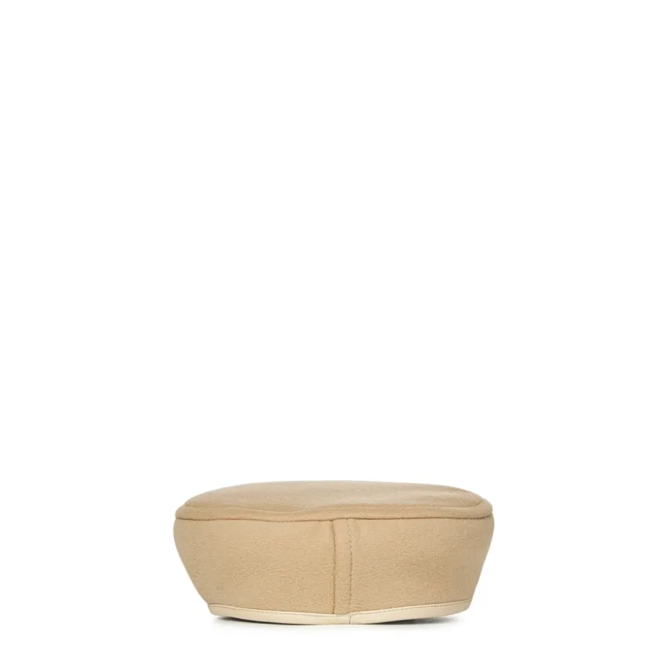 Sombrero Beige con Dobladillo Asimétrico