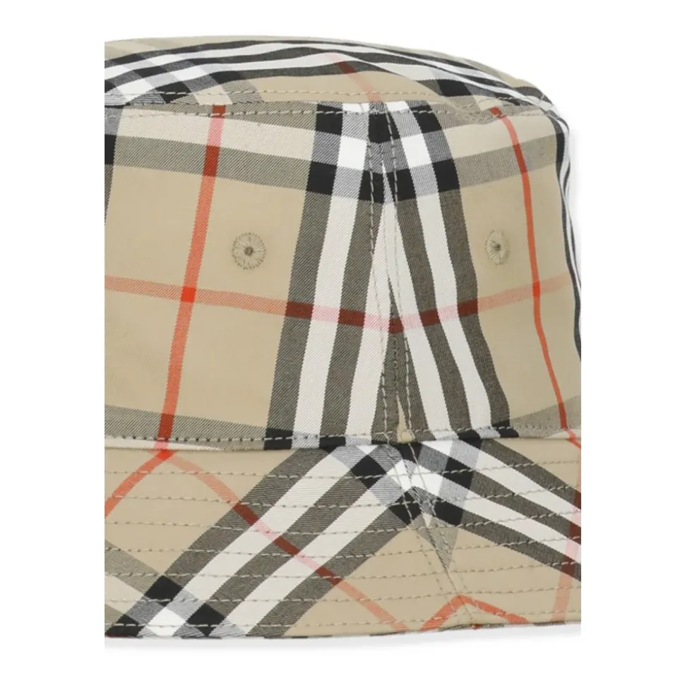 Sombrero de cubo Check Cotton