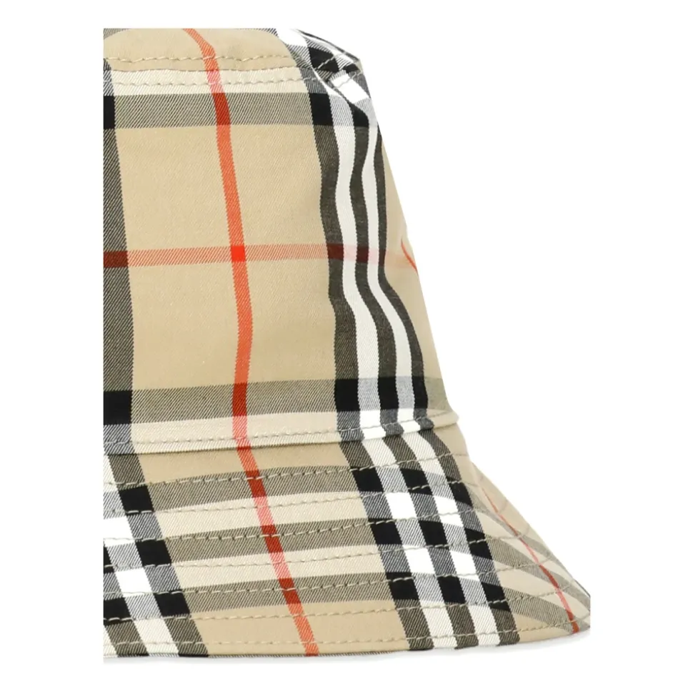 Sombrero de cubo Check Cotton