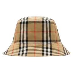Sombrero de pescador de algodón a cuadros