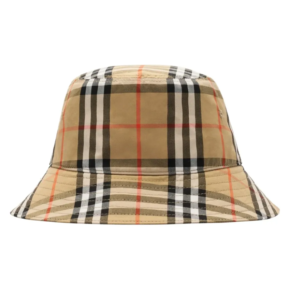 Sombrero de pescador de algodón a cuadros