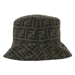 Sombrero de pescador marrón con motivo FF