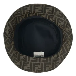 Sombrero de pescador marrón con motivo FF
