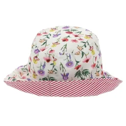 Sombrero de popelina con lazo de grosgrain