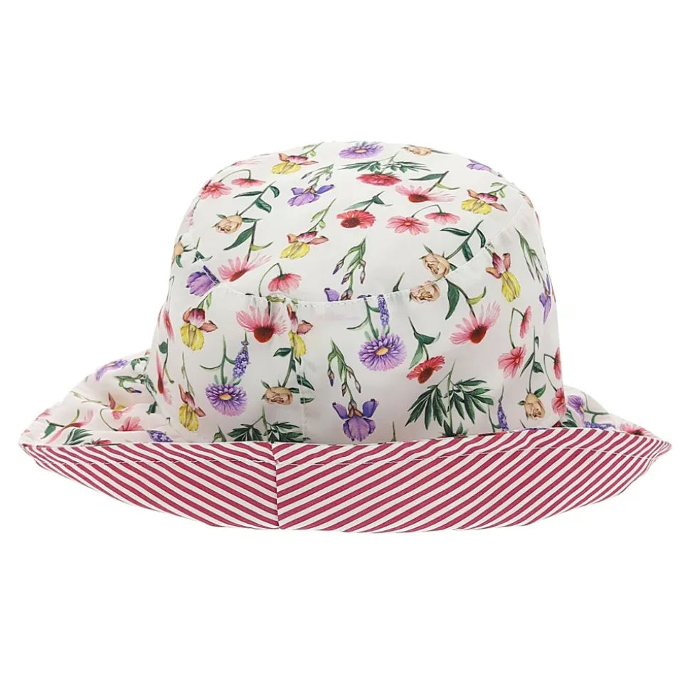 Sombrero de popelina con lazo de grosgrain