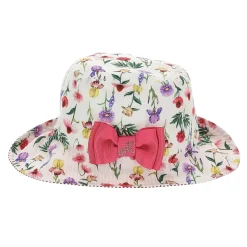 Sombrero de popelina con lazo de grosgrain