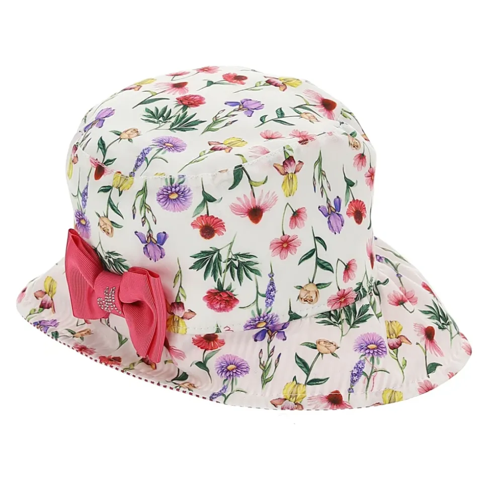 Sombrero de popelina con lazo de grosgrain