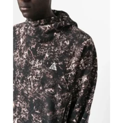 Sudadera con Capucha de Estampado Abstracto