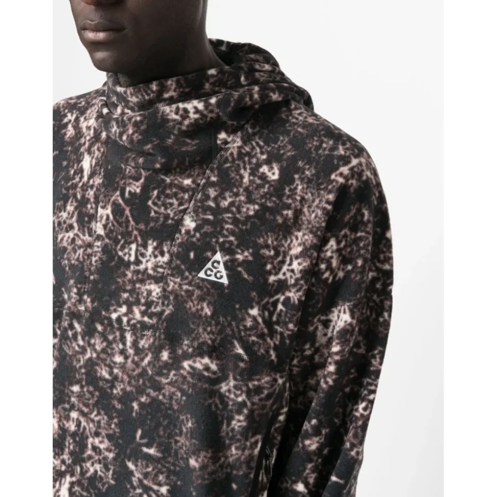 Sudadera con Capucha de Estampado Abstracto