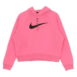Sudadera con capucha Nike Pink Glow/Swoosh Negro