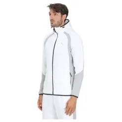 Sudadera con Cremallera Blanca Evostripe Hombre