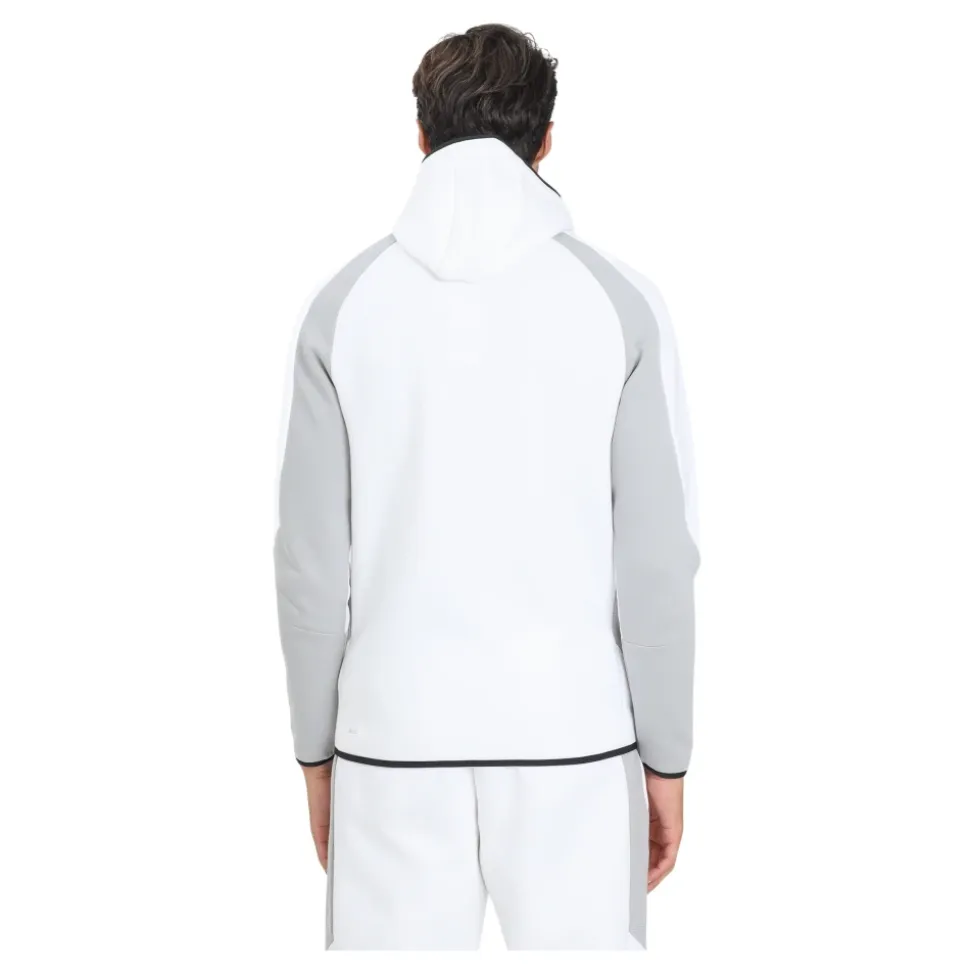 Sudadera con Cremallera Blanca Evostripe Hombre