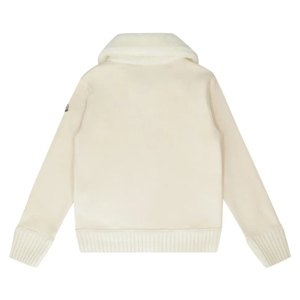 Sudadera con Cremallera Completa y Cuello de Pelo Sintético