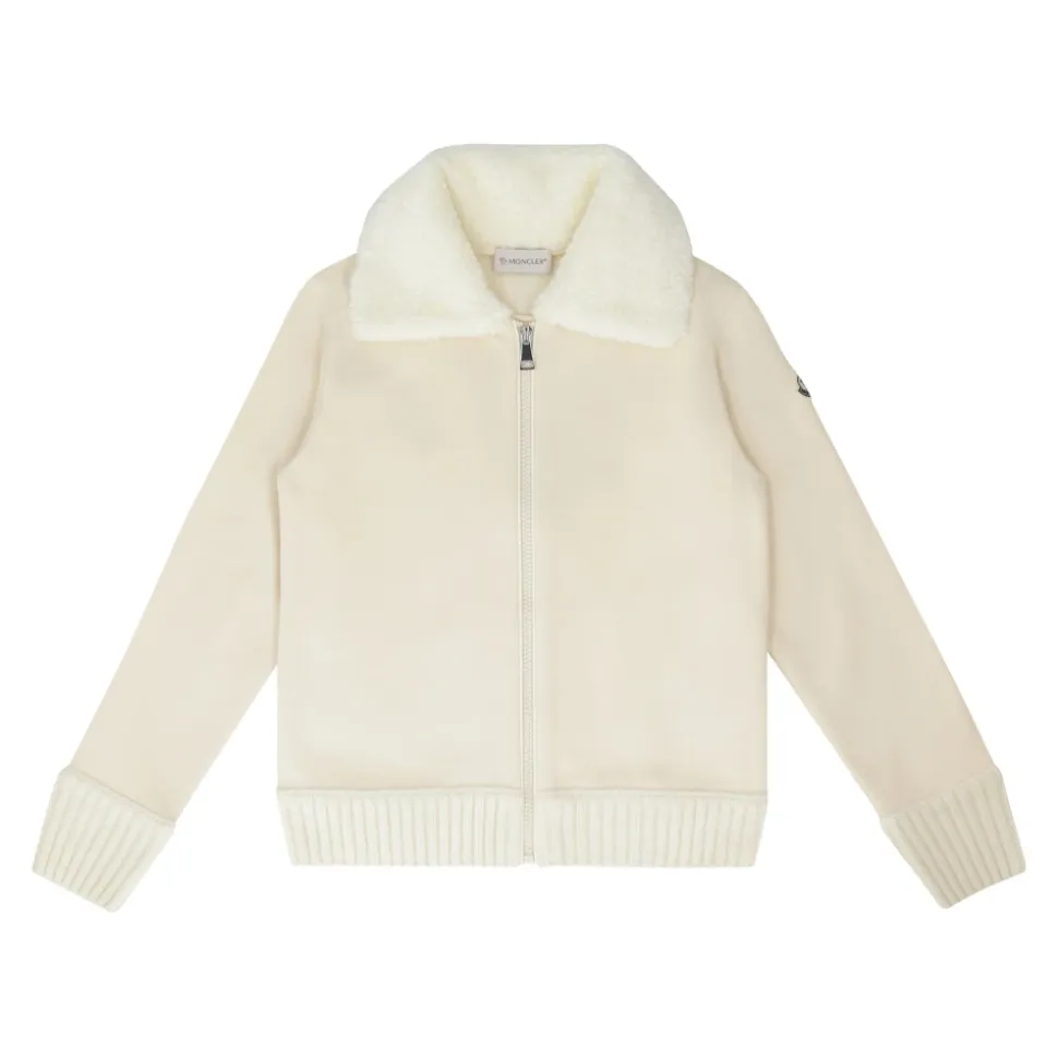 Sudadera con Cremallera Completa y Cuello de Pelo Sintético