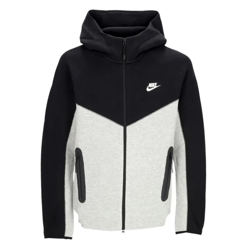 Sudadera con Cremallera Tech Fleece Gris Jaspeado