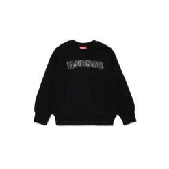 Sudadera con cuello redondo, logo y puños elásticos