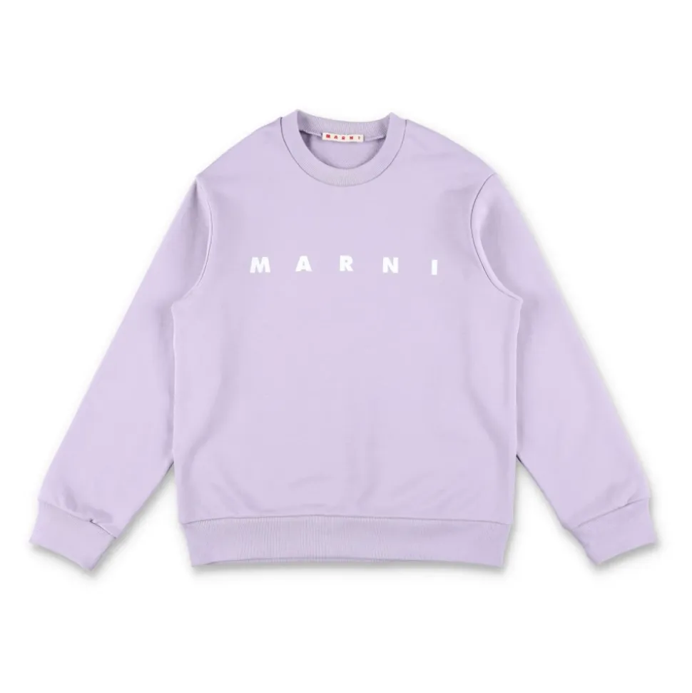 Sudadera con cuello redondo y estampado del logo