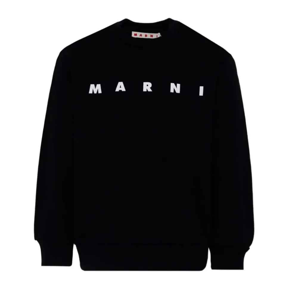 Sudadera con Cuello Redondo y Estampado de Logo