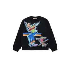 Sudadera con cuello redondo y estampado