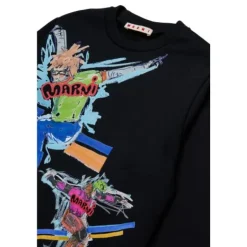 Sudadera con cuello redondo y estampado