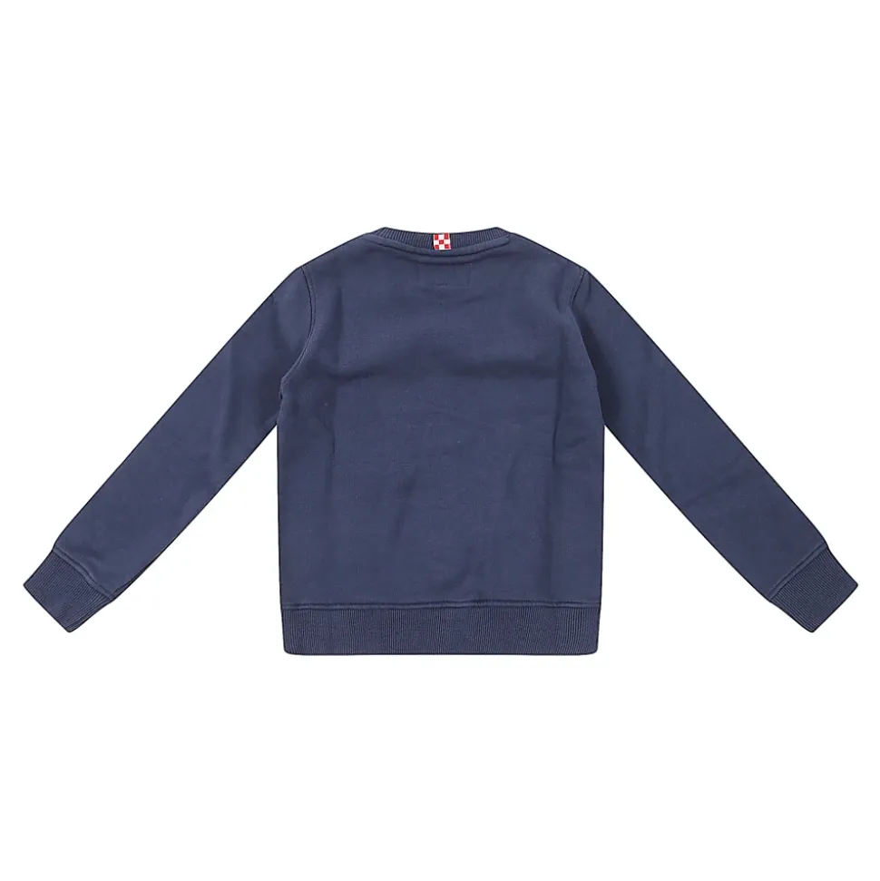 Sudadera con cuello redondo y ribetes acanalados