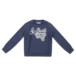 Sudadera con cuello redondo y ribetes acanalados