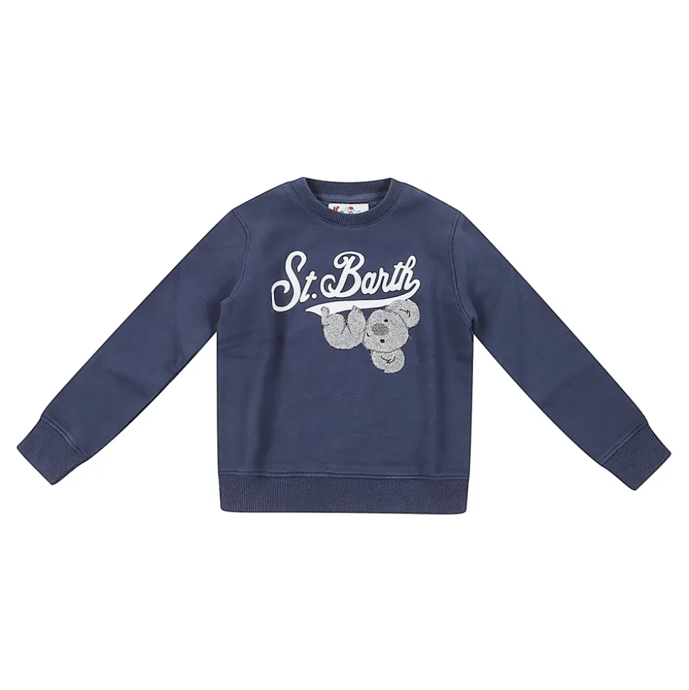 Sudadera con cuello redondo y ribetes acanalados