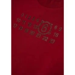 Sudadera corta Crewneck con logo de strass