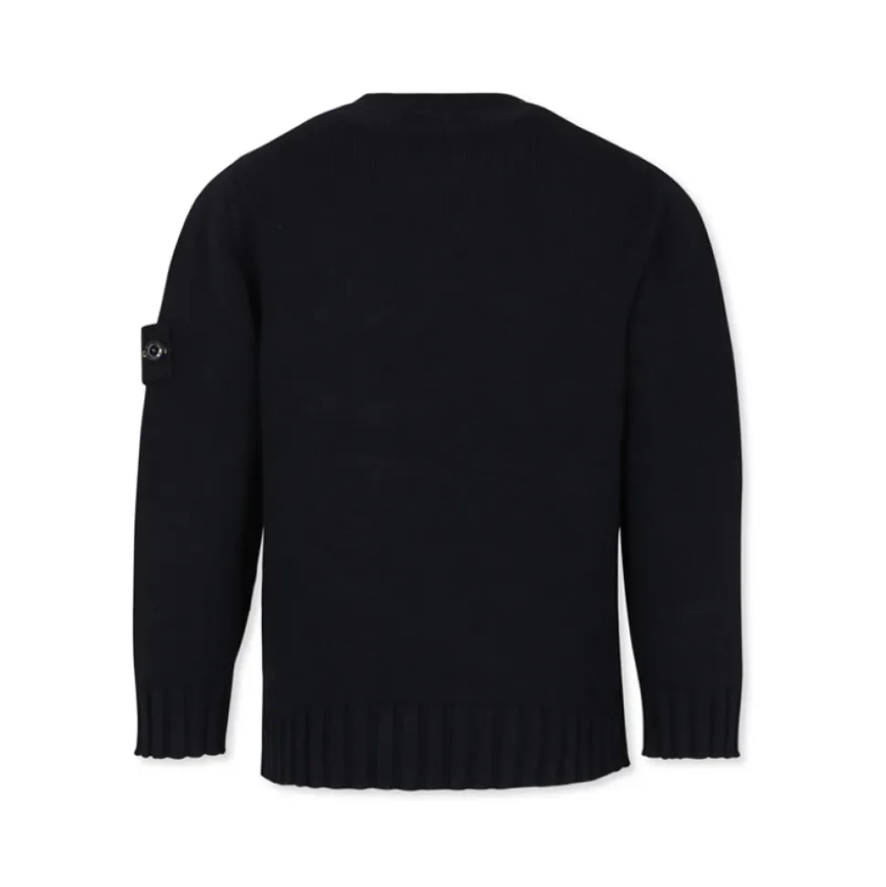 Sudadera de Algodón Azul con Parche de Logo