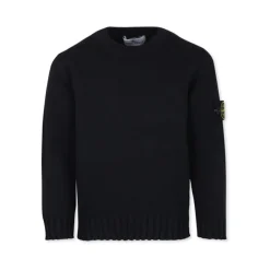 Sudadera de Algodón Azul con Parche de Logo