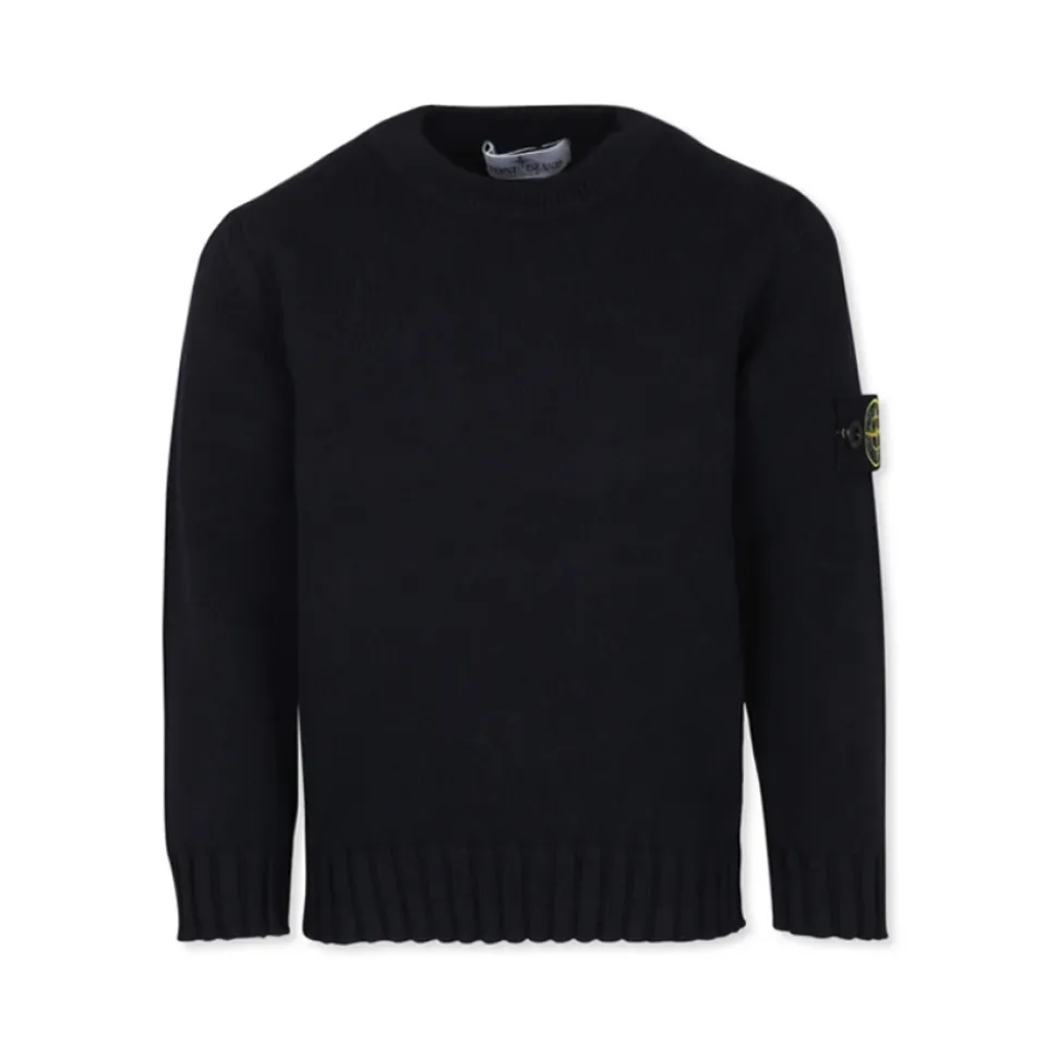 Sudadera de Algodón Azul con Parche de Logo