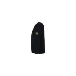 Sudadera de Algodón Azul con Parche de Logo
