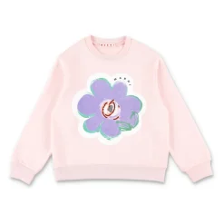 Sudadera de Felpa con Flor Grande