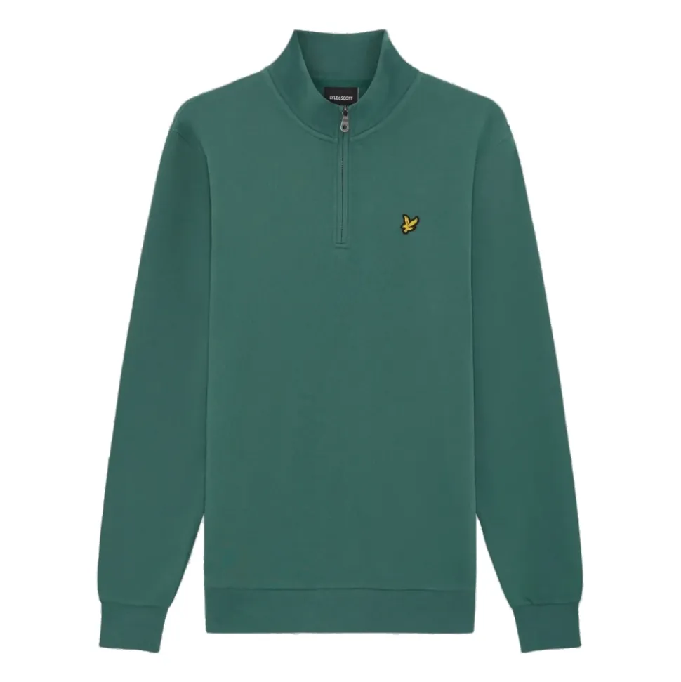Sudadera de felpa de rizo de algodón con cremallera de 1/4