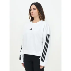 Sudadera de Felpa Francesa con Cuello Redondo y 3 Rayas