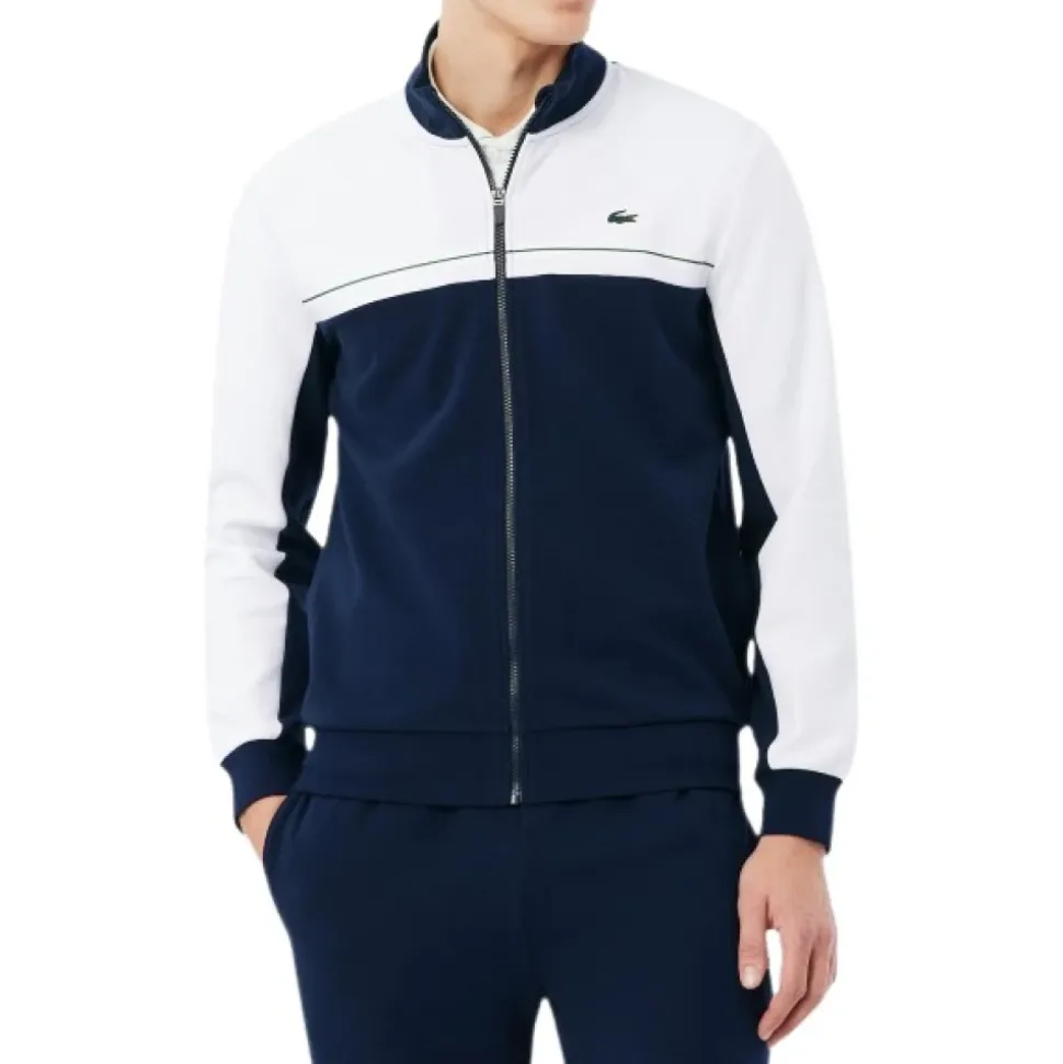 Sudadera deportiva con cremallera y bloques de color