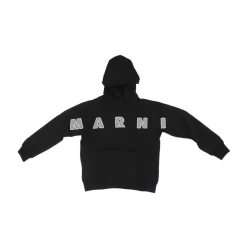 Sudadera Negra con Capucha y Logo