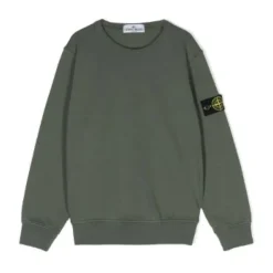 Sudadera Verde Militar de Cuello Redondo
