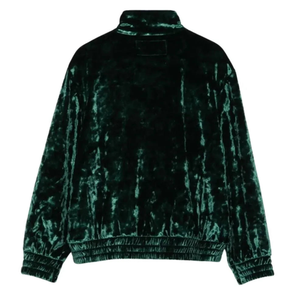 Sudadera Verde Niños Cremallera Terciopelo
