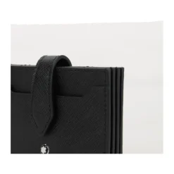 Tarjetero de Cuero Texturizado Negro Montblanc