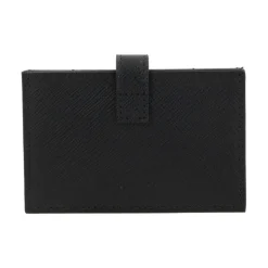 Tarjetero de Cuero Texturizado Negro Montblanc