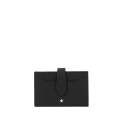 Tarjetero de Cuero Texturizado Negro Montblanc