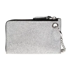 The Coated Glitter Everyday Top Zip Charm Wallet