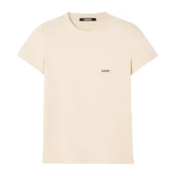 Top Beige con Logo Parche Mangas Cortas