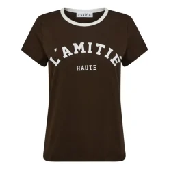 Top de camiseta con logo en Mocca